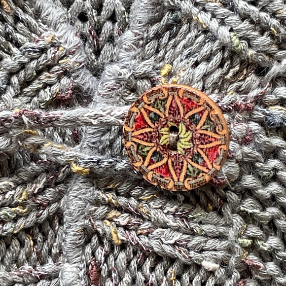 BCBGMaxAzria GREEN loose chunky knit cardigan sweater Medium - Picture 3 of 9